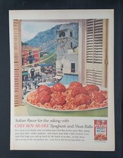 1958 Chef Boy-Are-Dee Spaghetti & Meat Balls Full Page Original Color Ad picture