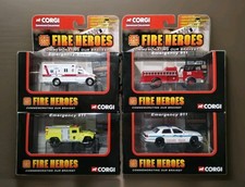 4 Corgi Showcase Collection Fire Heroes Chicago Rescue Pumper Police EMS Diecast picture