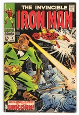 Iron Man 4 1968 Marvel Comics VG+ 4.5 Unicorn Happy Hogan Pepper Potts picture