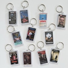 Retro Classic Horror Movies Mini VHS Inspired Keychains Collectibles Gifts picture