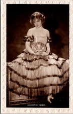 Dorothy Gish Silent Film Actress RPPC Embossed Border Postcard Photo picture