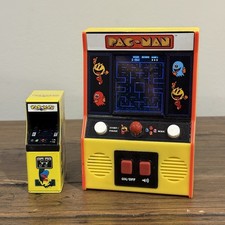 Pac-Man Mini Arcade Basic Fun 09530 Tested Working + Boston America Tin Lot picture