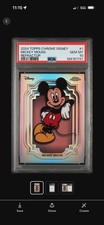 2024 Topps Chrome Disney Mickey Mouse Refractor #1 PSA 10 GEM MINT picture