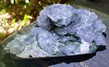 YGX Clear Blue Fluorite Cubes Rainbow Green Phantom Wolframite Pyrite UV Specime picture