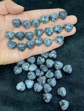 10pc Natural Spectrolite Mini Heart hand-carved quartz crystal reiki healing picture