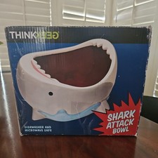 SHARK ATTACK Bowl 2014 Ceramic Dish Bowl Snacks Jaws ThinkGeek NEW picture