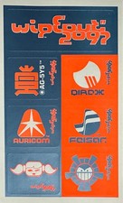 VINTAGE 1996 Wipeout XL Promo Sticker Sheet Mint New PS1 Psygnosis Wipeout 2097 picture