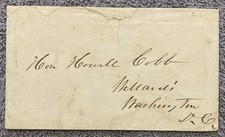 1857 Howell Cobb Willards Hotel Washington DC Stampless Cover Treasury Secretary picture