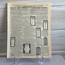 20 Vintage Sears And Roebuck Catalog  Furnishing Goods/ Underwear/tie Pages Junk picture