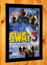 1999 SWAT 3 Close Quarters Battle Vintage Promo Poster / Ad Art Print Framed picture