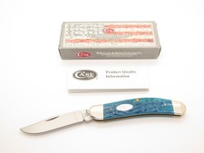 2014 Case XX Tony Bose 6139 Sowbelly Jigged Pacific Blue Folding Pocket Knife picture