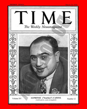 Circa 1930 Al Capone Scarface Time Magazine Cover Chicago Gangster 8x10 Photo picture