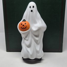 Vintage 1995 Empire Blow Mold Ghost Pumpkin 9 Inch Light Topper Halloween - Exc picture