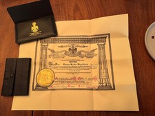 1940s CERTIFICATE THE SUPREME COUNCIL OF THE 33 DEGREE Freemason picture