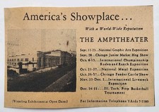 1950 The Ampitheater Chicago IL Illinois MCM Original Print Ad 50'S picture