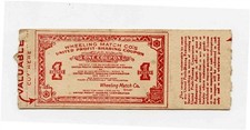 Wheeling Match Co's United Profit Sharing Coupon  picture