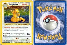 DRAGONITE 4/62 RARE FOSSIL POKEMON UNLIMITED HOLO picture