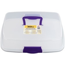 Wilton Practical Oblong Cake And Cupcake Carrier With Locking Lid picture