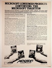 Microsoft 1980 Original Print Advertisement 8x11 Software Promo picture
