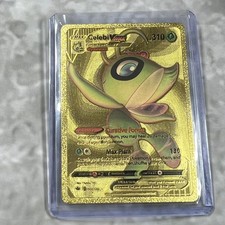 Celebi Pokemon Gold FAN ART Card Embossed Collectible 8/198 picture