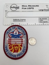 BSA BOY SCOUTS OA ORDER OF THE ARROW 1985 YEAR OF SERVICE LODGE PROJECT PATCH picture