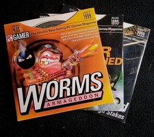 Lot of 3 1999 PC Games CD-ROM Need For Speed Sinistar Unleashed Worms Armageddon picture
