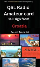 QSL Amateur Radio card – Croatia – Select sign call from list – F picture