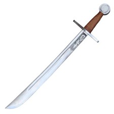 Dance of dragons Falchion Functional Battle Ready Sword with wooden scabbard picture