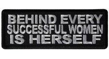 BEHIND EVERY SUCCESSFUL WOMEN IS HERSELF EMBROIDERED IRON ON PATCH picture