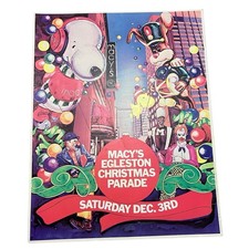 Vintage 1988 Macy's Atlanta Christmas Parade Poster Spider-Man Shamu McDonald picture