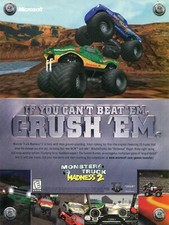 1998 Print Ad of Microsoft Monster Truck Madness 2 Snake Bite game advertisement picture
