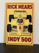 Hi Gloss Rick Mears Indy 500 1988 Race Car Vintage Style Metal sign picture