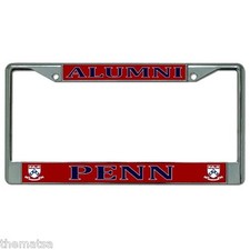ALUMNI UNIVERSITY OF PENNSYLVANIA PENN RED LICENSE PLATE FRAME MADE IN USA picture