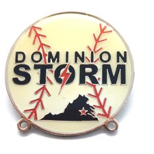 Dominion Storm Baseball Team Pin Virginia Map Lightning Logo Youth Sports picture