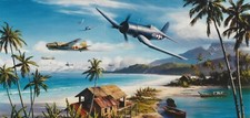 Battle for the Islands by Nicolas Trudgian autographed by 3 USMC Fighter Aces picture
