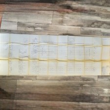 1970's Vintage 1000 Footer Great Lakes Cargo Ship Blueprint Almost 7' Long Rare picture