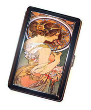 A. Mucha Primrose Cigarette case Handmade Art Deco picture