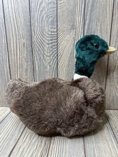 Vintage Country Critters Mallard Duck Plush Faux Fur Decor 15