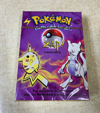 Pokémon Wizards 1999 Zap Theme Deck Sealed 60 Cards Mewtwo Pikachu read descr picture