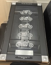 2009 Thunderbird Harley Davidson Motorcycle Racing Machines Pewter Shadowbox picture