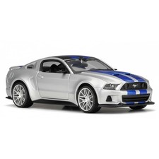 1:24 2014 Ford Mustang Street Racer Silver Alloy Car Model Diecast Collectible picture