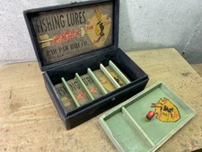 Paw Paw Cigar Box Fishing Lure Bench Tackle Wood Box picture
