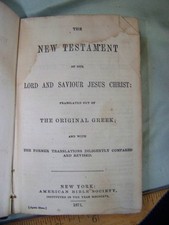 ANTIQUE 1871  New Testament Holy Bible picture