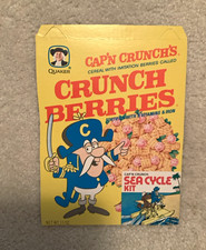 Quaker Cap'n Crunch Crunch Berries Cereal Box Front of box only Vintage 1960 picture