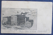 1906 Oklahoma Muskogee I.T. Turner Hotel Theater & Office Building Postcard picture