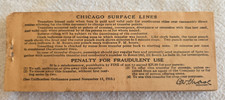 C. 1930s Chicago Surface Lines Railroad Whole Ticket Pad Book Pulaski RD picture