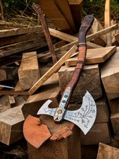 Custom Hand Forged God Of War Kratos Axe With Sheath picture