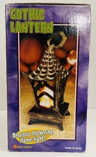 Halloween 2003 GOTHIC LANTERN Realistic Flickering Flame WORKS W/ BOX picture