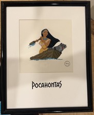 Vintage 1995 Disney Pocahontas Sericel Animation Art Framed Prints Plus 1996 picture