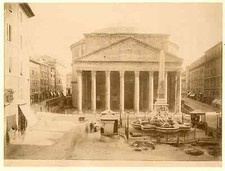 Italy, Rome. Il Pantheon, ca. 1875 Vintage Albums Print. Italy.  alb print picture